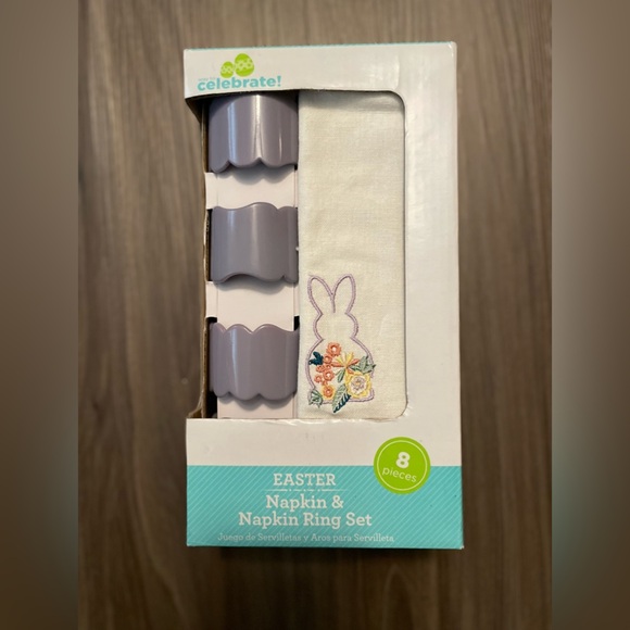 Celebrate Easter Napkins and Ring Set 8 pieces - NWT - Picture 4 of 4